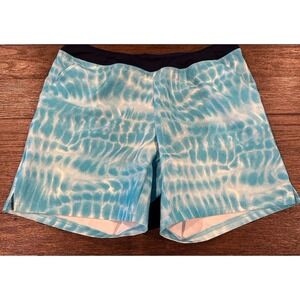 Lands End girls swim shorts XL 14-16‎ Blue Tie Dye